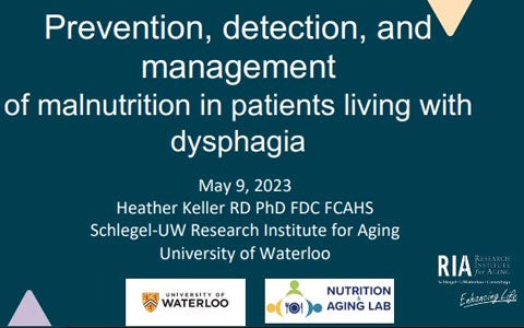 Live Webinar slides: Malnutrition in Adults Living with Dysphagia: Strategies for Prevention, Detection, and Management