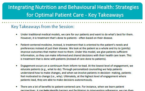 Resource:  Principles of Shared Decision-Making and Non-Symptom Barriers in Nutrition Care (2025)